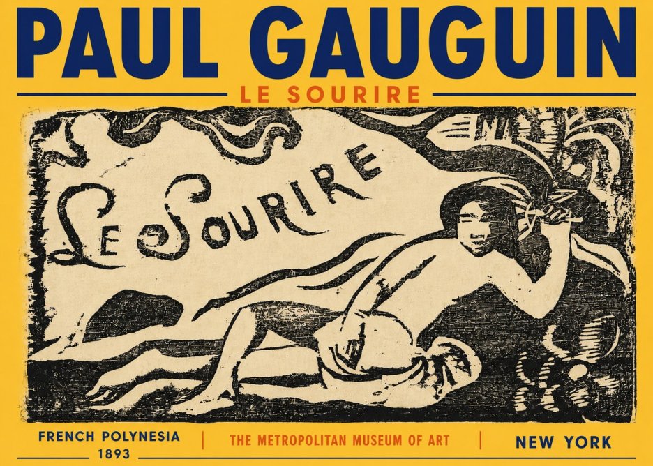 Paul Gauguin Le Sourire No5 - Póster