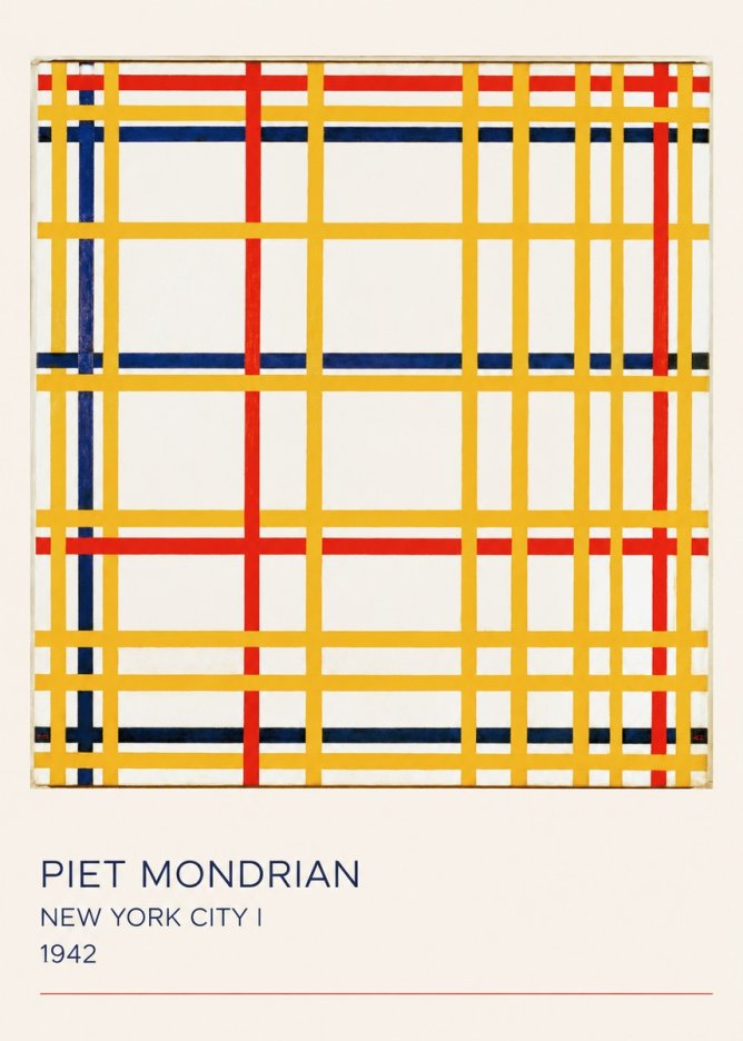 Piet Mondrian New York City I No4 - Póster