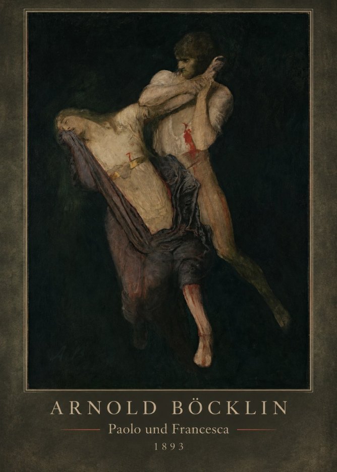 Arnold Böcklin Paolo Und Francesca No1 - Póster