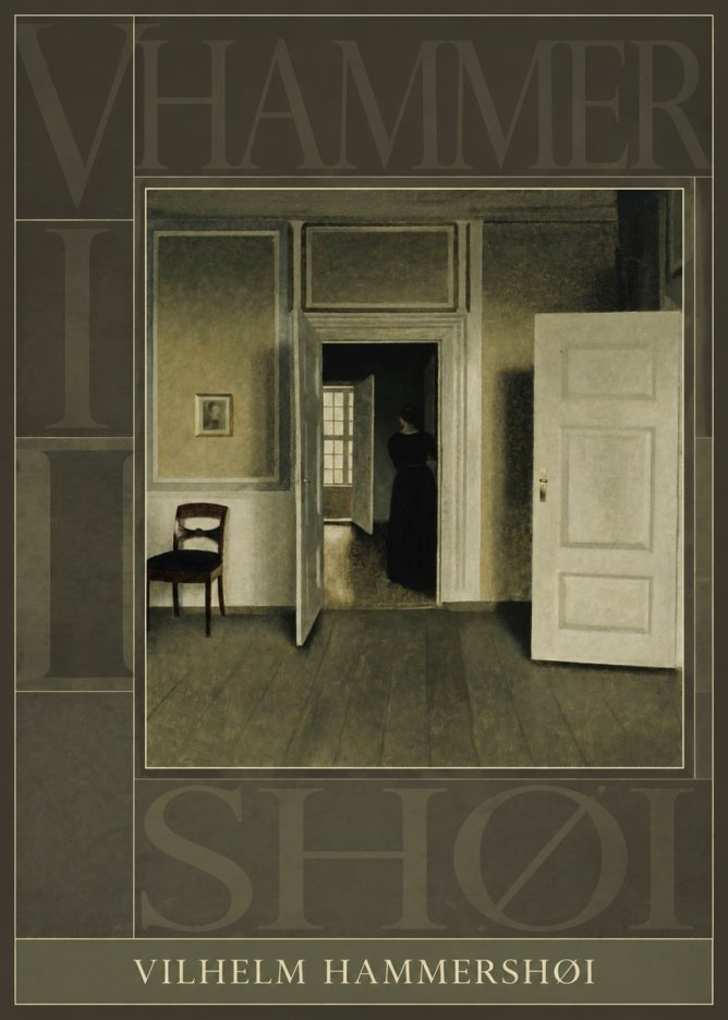 Vilhelm Hammershøi Interior with a Woman Seen from the Back No5 - Póster