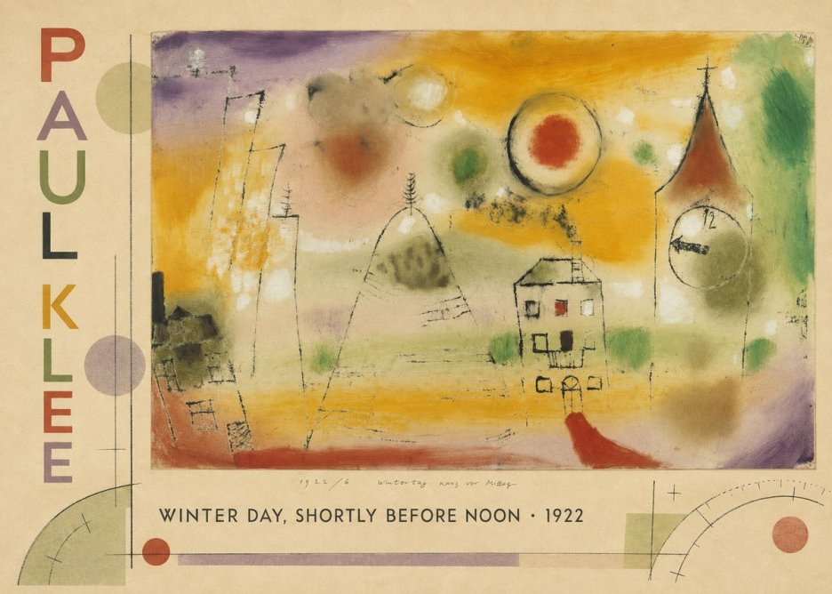 Paul Klee Winter Day, Shortly Before Noon No2 - Póster