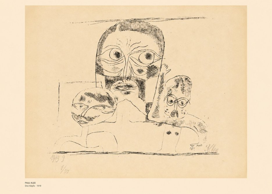Paul Klee Drei Köpfe No6 - Póster