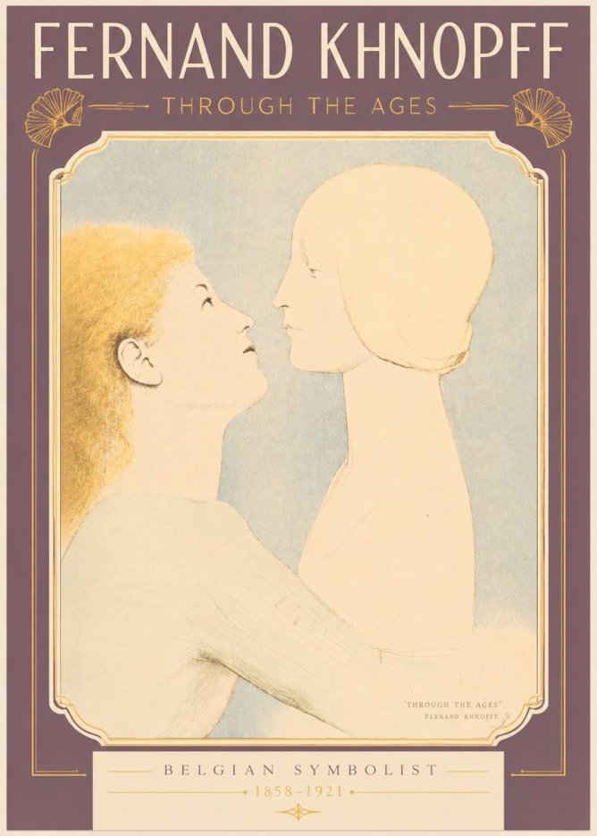 Fernand Khnopff Through the Ages No3 - Póster