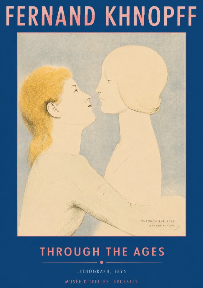 Fernand Khnopff Through the Ages No6 - Póster