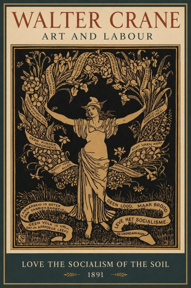 Walter Crane Art and Labour No2 - Póster