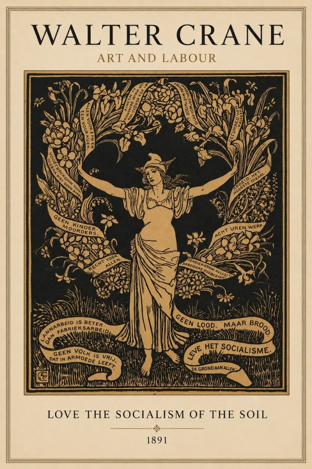 Walter Crane Art and Labour No3 - Póster