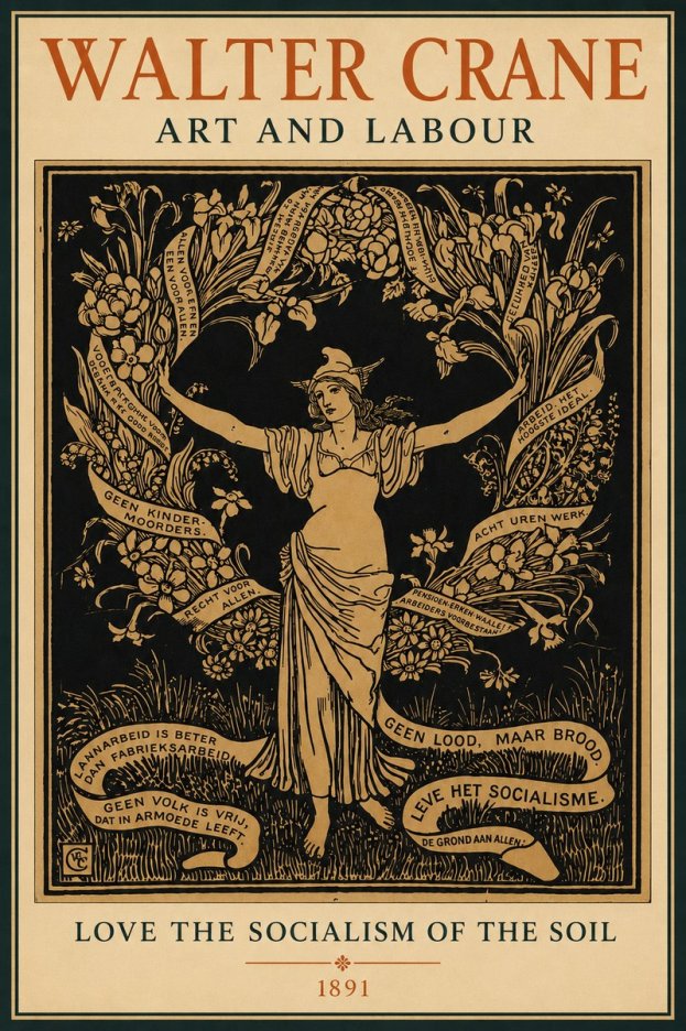 Walter Crane Art and Labour No4 - Póster