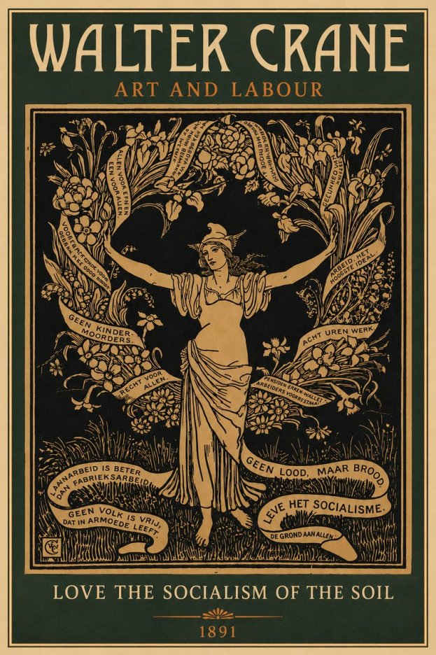 Walter Crane Art and Labour No5 - Póster