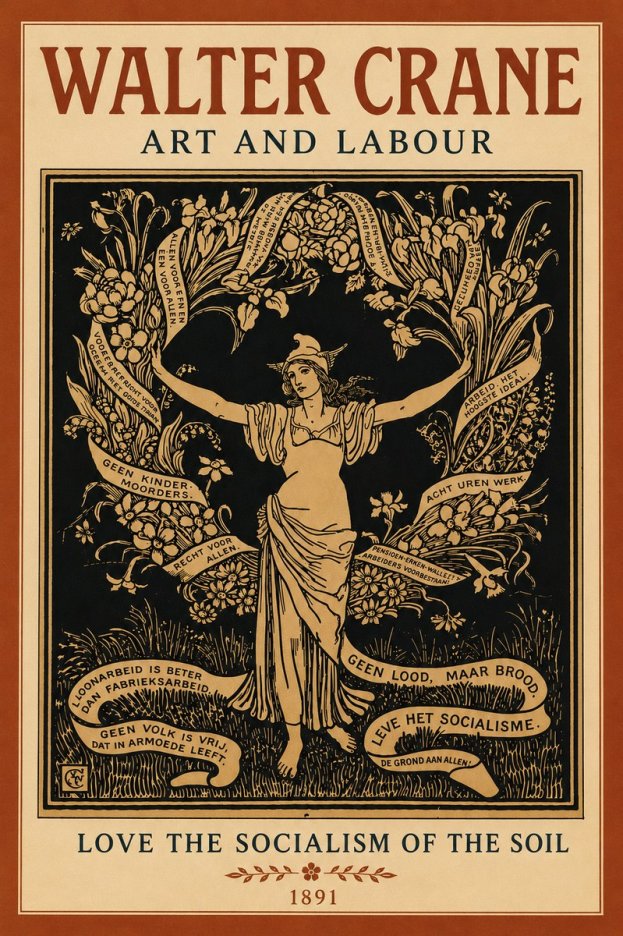 Walter Crane Art and Labour No6 - Póster