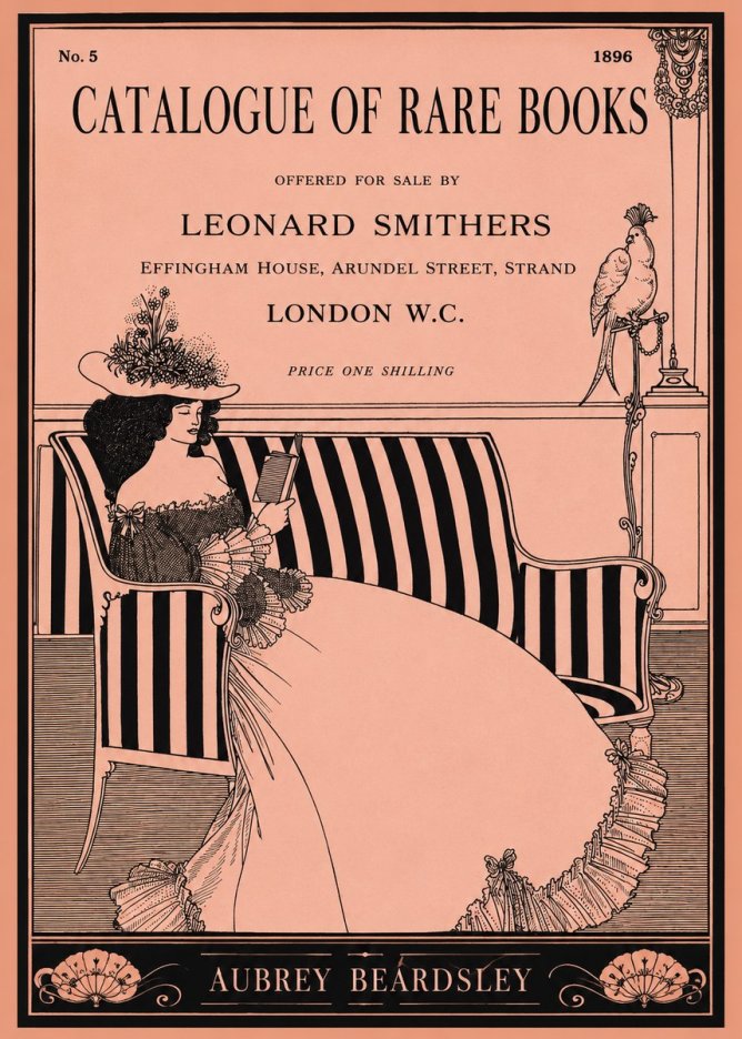 Aubrey Beardsley Catalogue of Rare Books No1 - Póster