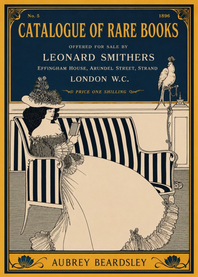 Aubrey Beardsley Catalogue of Rare Books No2 - Póster