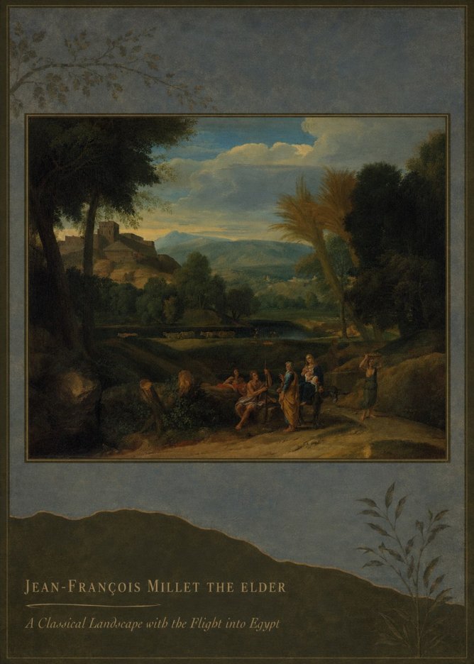 Jean-François Millet A Classical Landscape with the Flight into Egypt No3 - Póster
