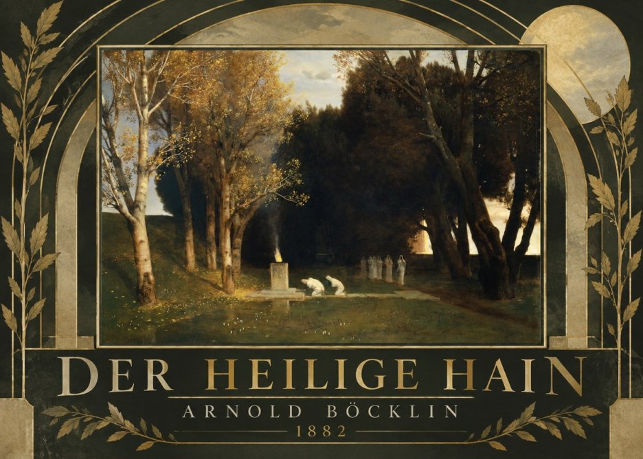 Arnold Böcklin Der Heilige Hain I No6 - Póster