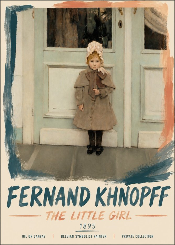 Fernand Khnopff The Little Girl No5 - Póster