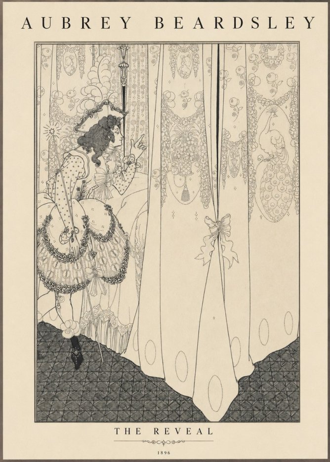 Aubrey Beardsley The Reveal No1 - Póster