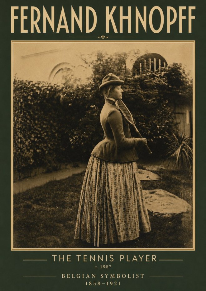 Fernand Khnopff The Tennis Player No4 - Póster