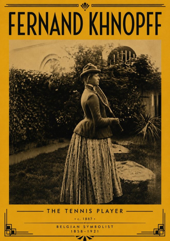 Fernand Khnopff The Tennis Player No6 - Póster