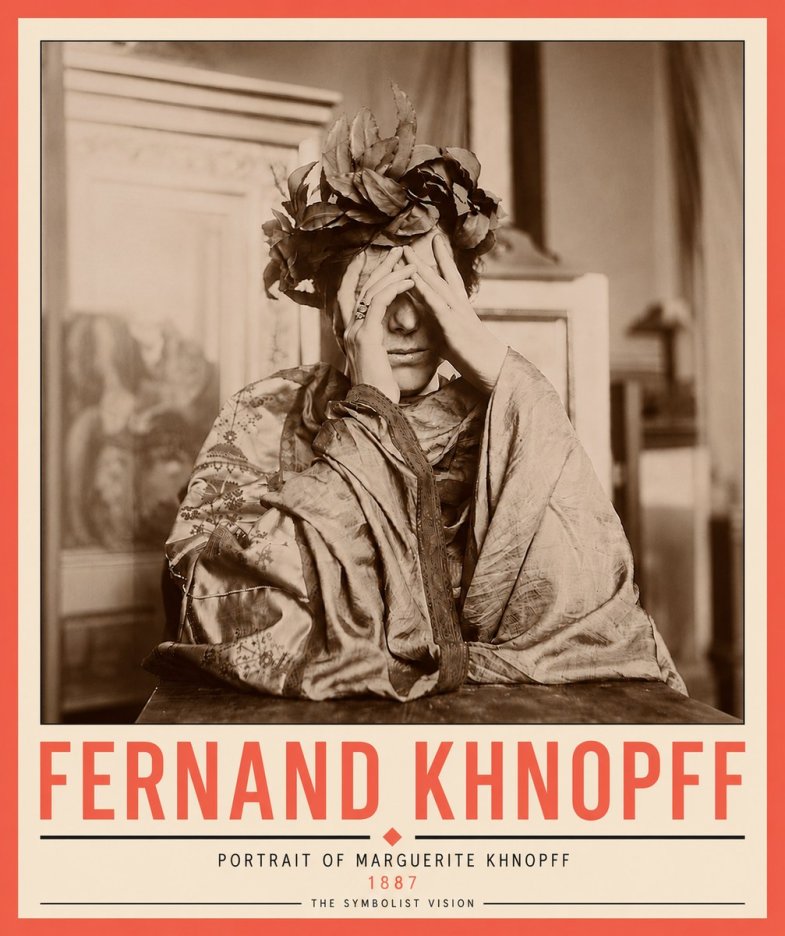 Fernand Khnopff Portrait of Marguerite Khnopff No6 - Póster
