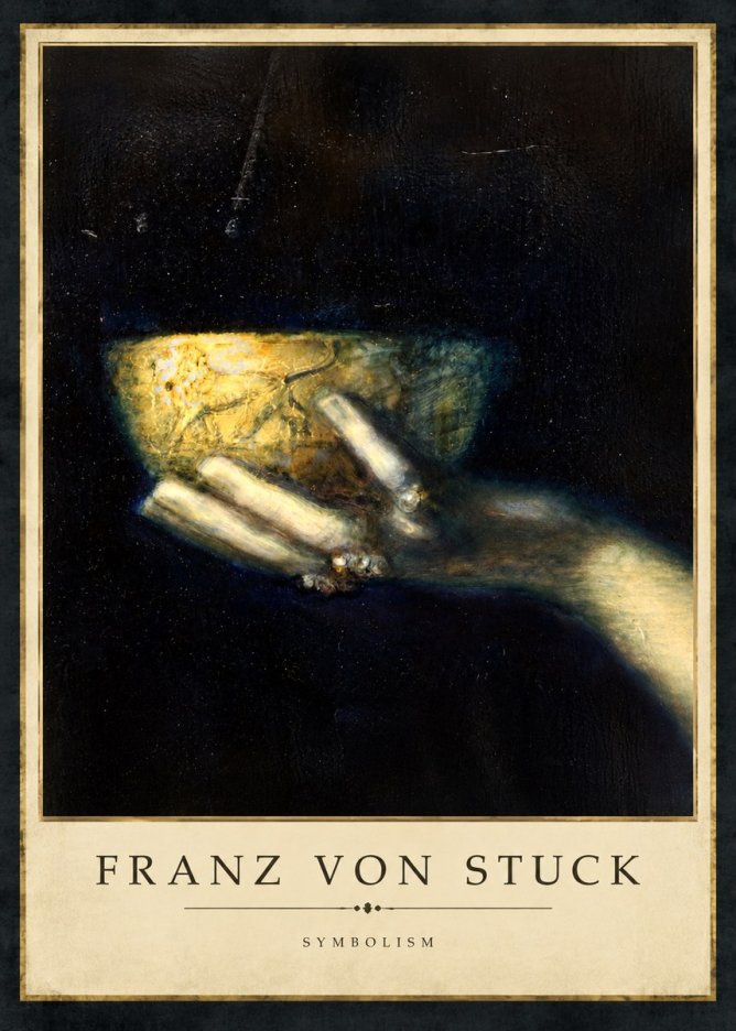 Franz von Stuck Die Schöne Hand Mit Der Schale No4 - Póster