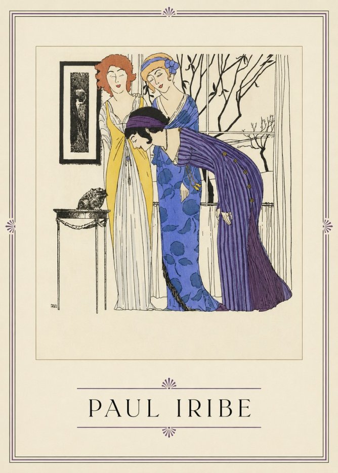 Paul Iribe Three Women and a Frog No1 - Póster