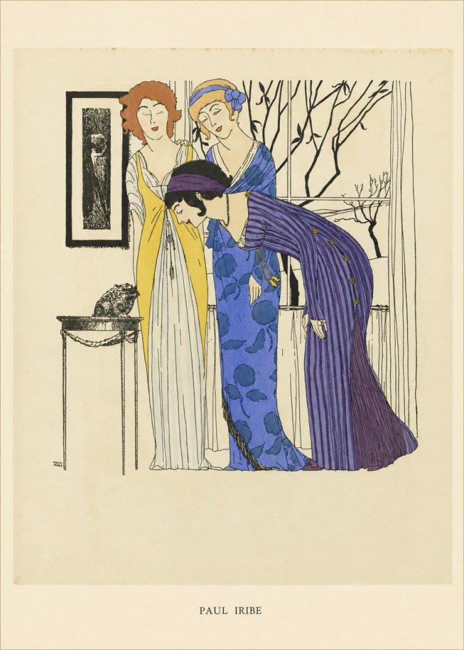 Paul Iribe Three Women and a Frog No5 - Póster