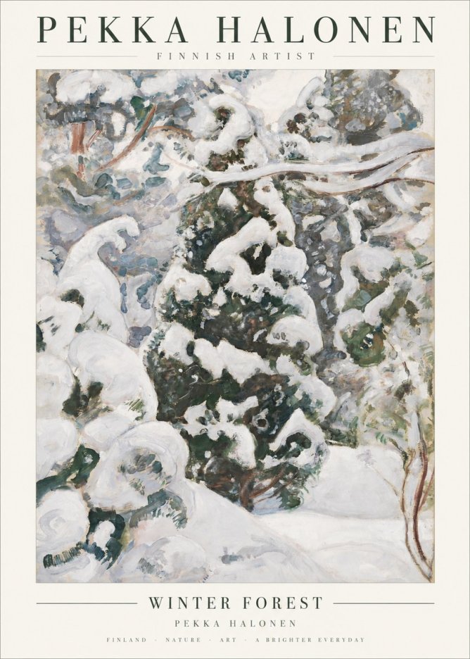 Pekka Halonen Winter Forest I No1 - Póster
