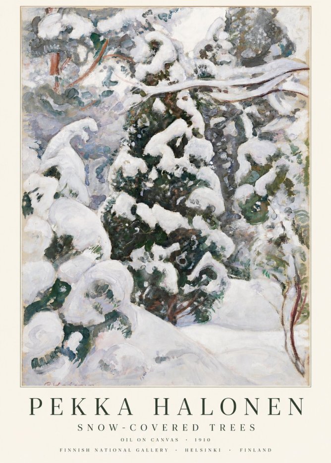 Pekka Halonen Winter Forest I No3 - Póster