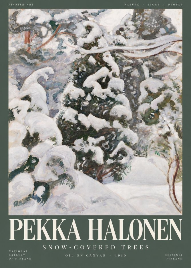 Pekka Halonen Winter Forest I No5 - Póster