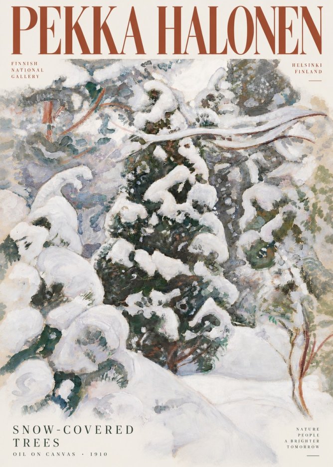 Pekka Halonen Winter Forest I No6 - Póster