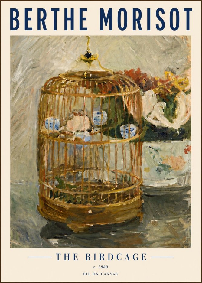 Berthe Morisot The Birdcage I No6 - Póster