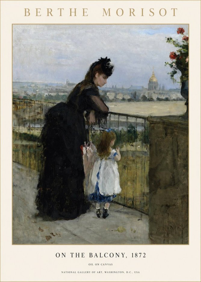 Berthe Morisot On the Balcony, 1872 No1 - Póster