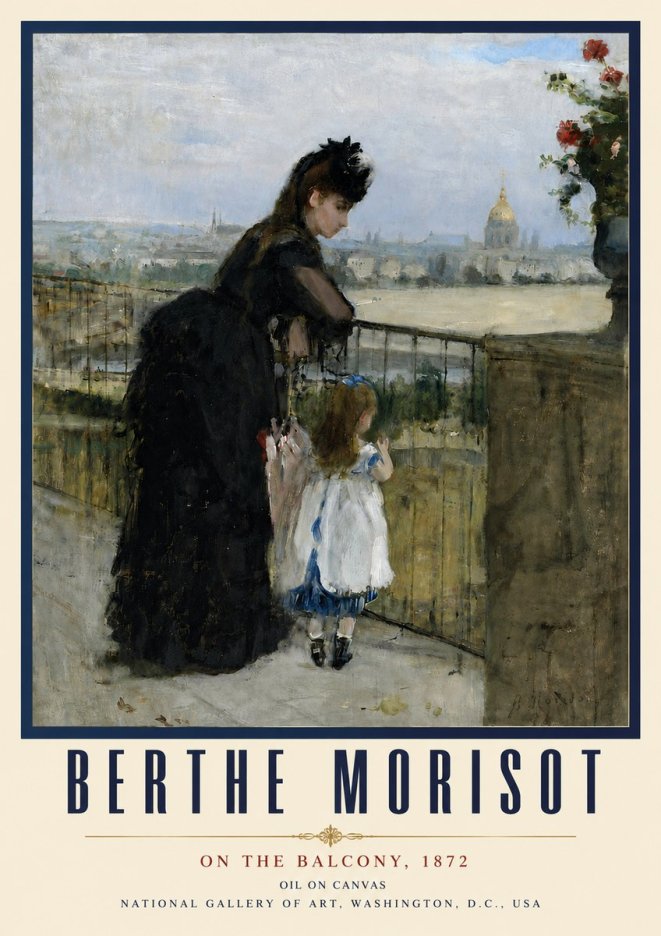 Berthe Morisot On the Balcony, 1872 No5 - Póster