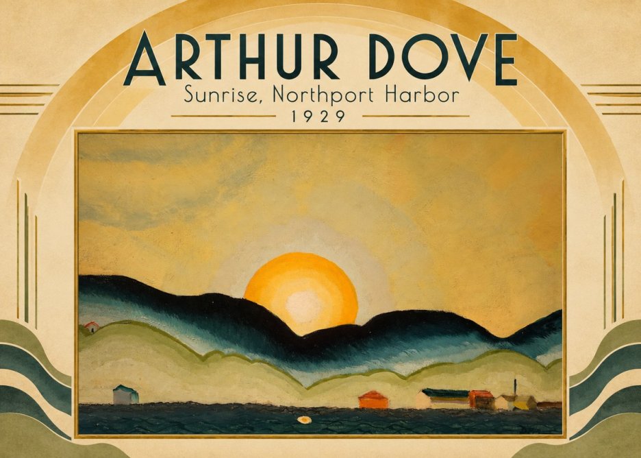 Arthur Dove Sunrise, Northport Harbor No6 - Póster