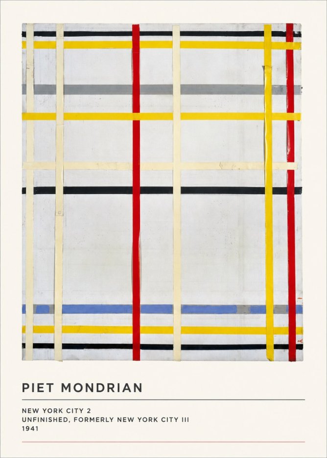 Piet Mondrian New York City 2 No3 - Póster