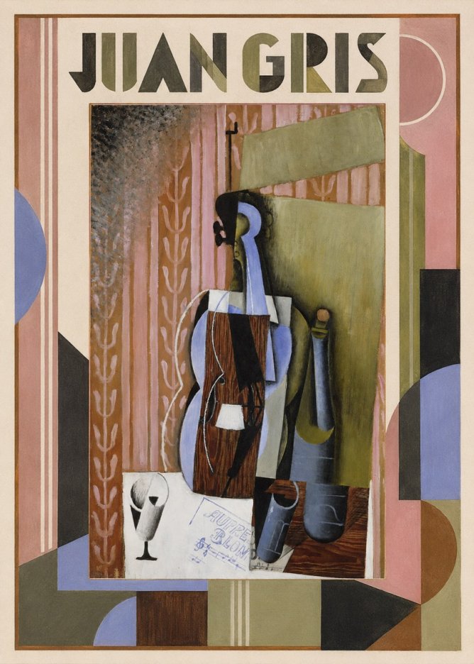 Juan Gris Still Life with Mandolin No1 - Póster