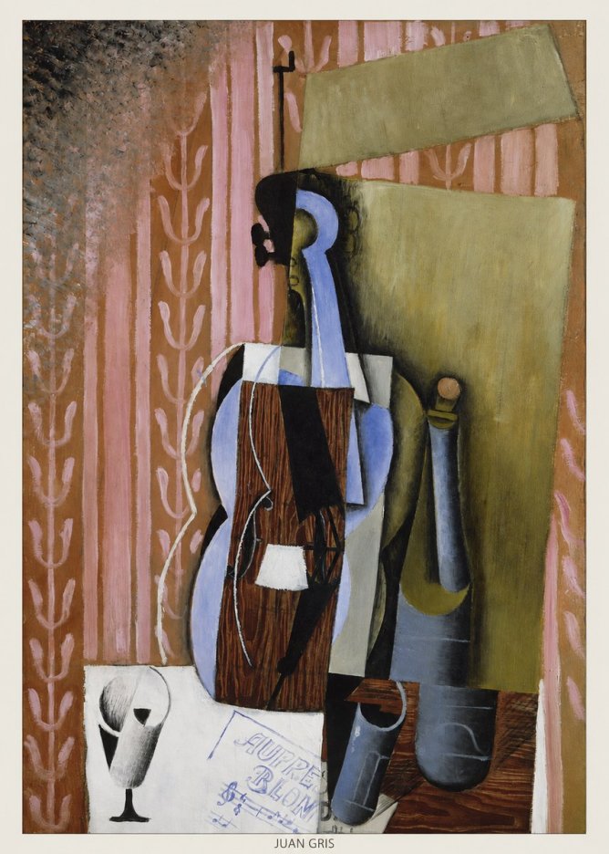 Juan Gris Still Life with Mandolin No5 - Póster