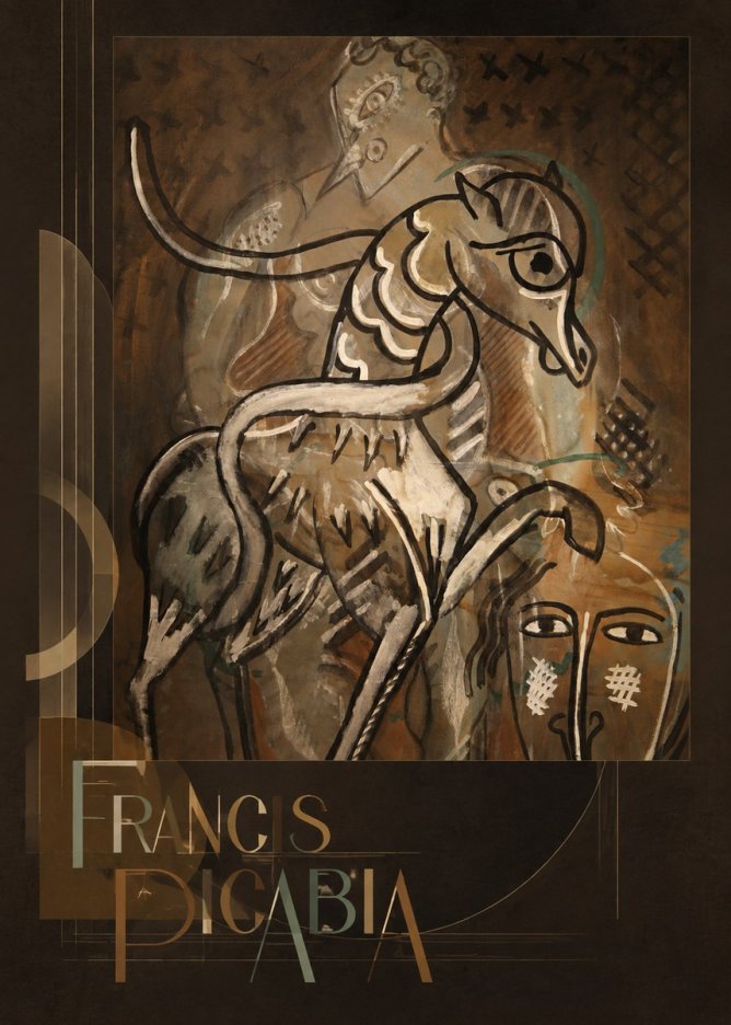 Francis Picabia Stylized Figures and Horse No3 - Póster