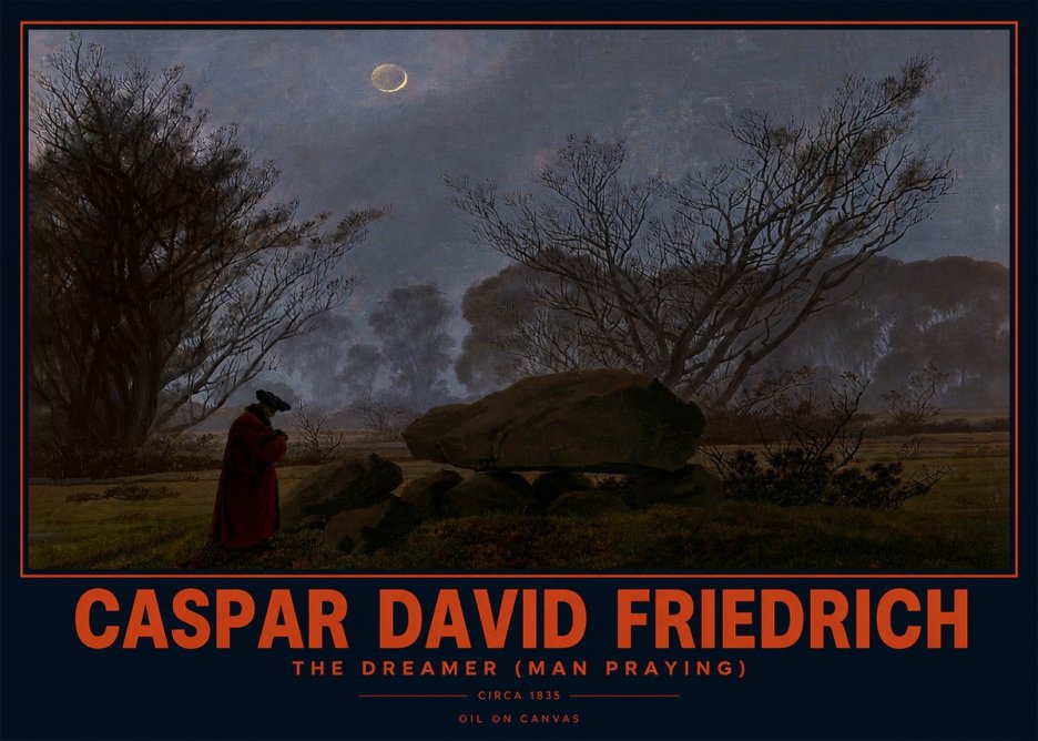 Caspar David Friedrich The Dreamer (Man Praying) No2 - Póster