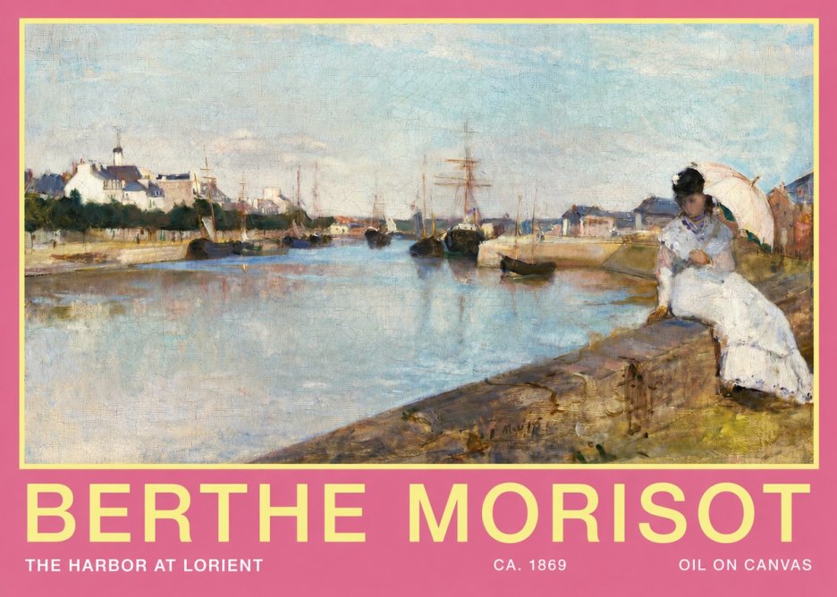 Berthe Morisot The Harbor at Lorient No2 - Póster