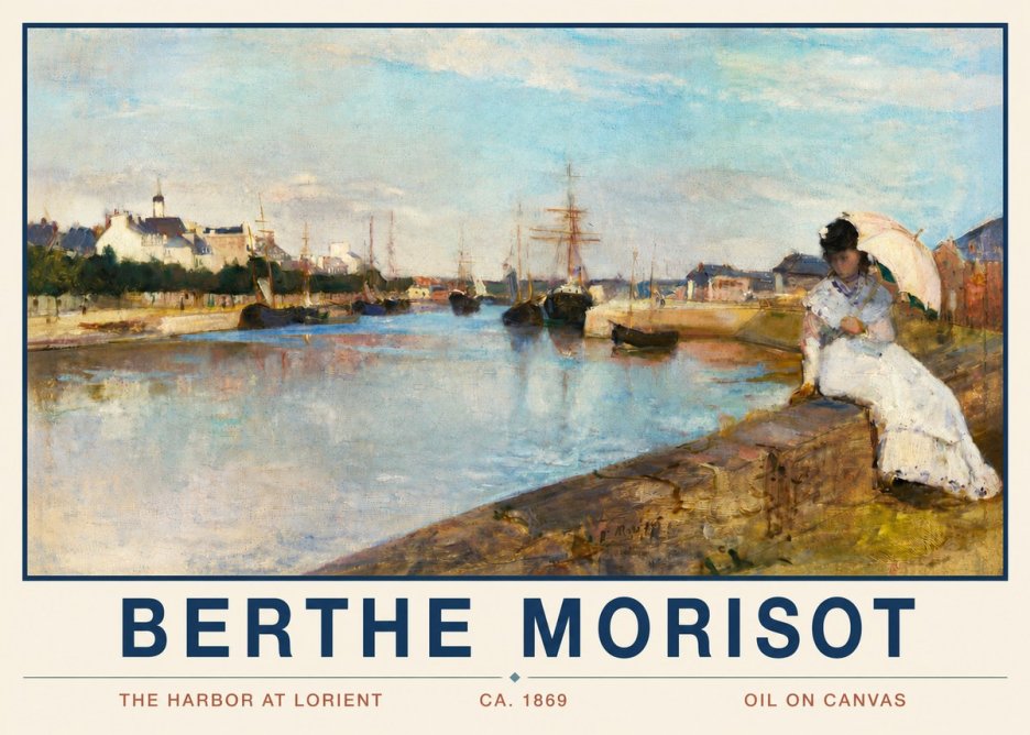 Berthe Morisot The Harbor at Lorient No3 - Póster