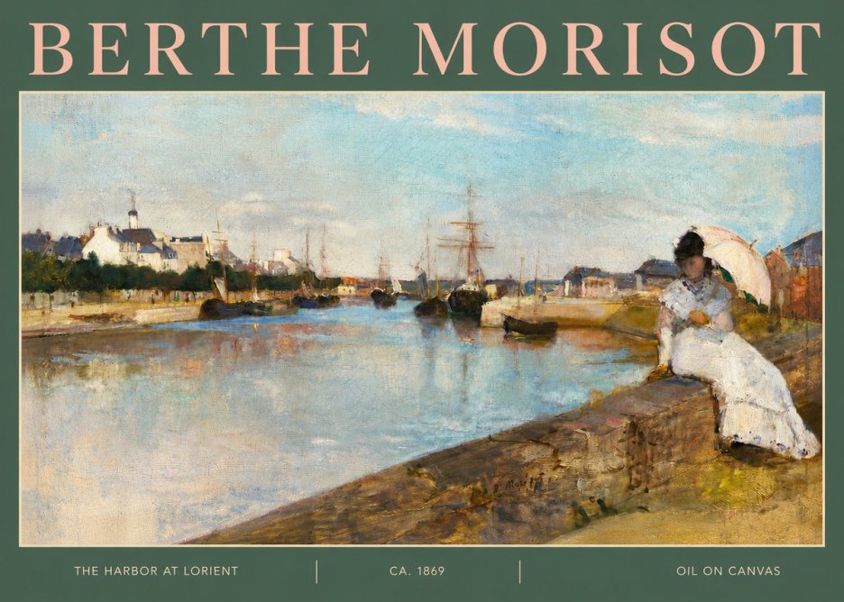Berthe Morisot The Harbor at Lorient No4 - Póster