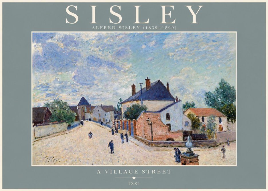 Sisley A Village Street No2 - Póster
