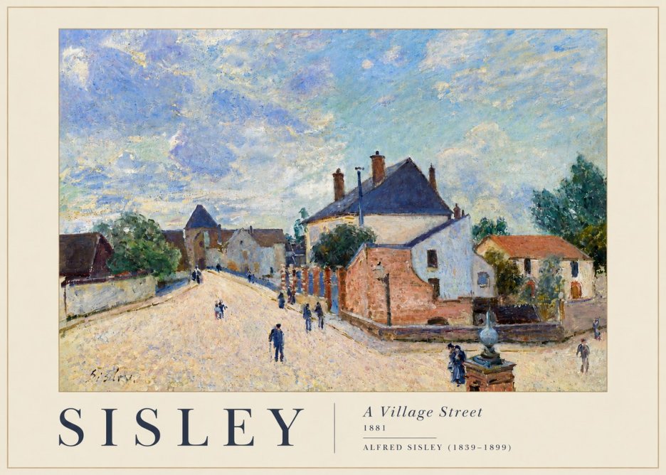 Sisley A Village Street No4 - Póster