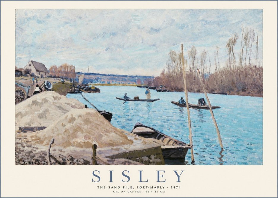 Sisley The Sand Pile, Port-marly No2 - Póster