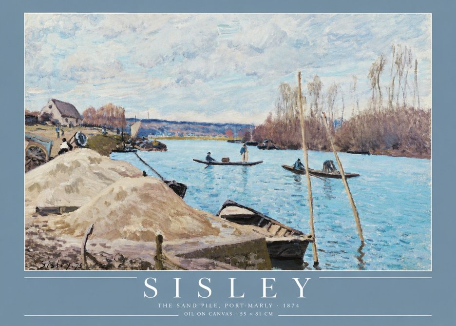Sisley The Sand Pile, Port-marly No3 - Póster