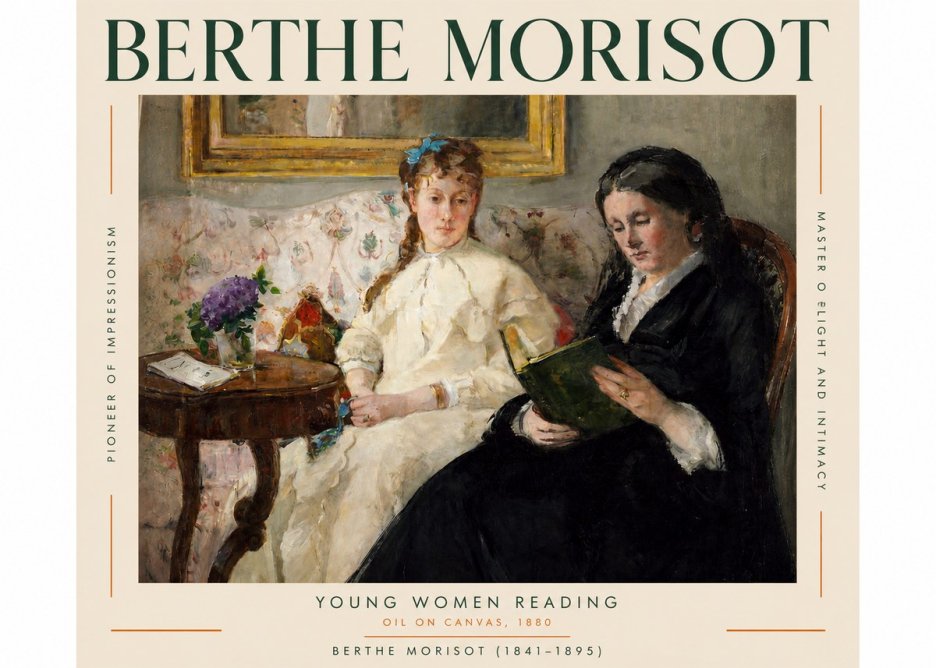 Berthe Morisot Young Women Reading No3 - Póster