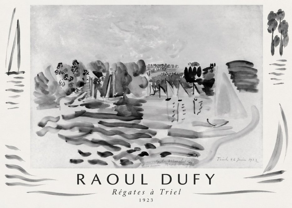 Raoul Dufy Régates À Triel No1 - Póster