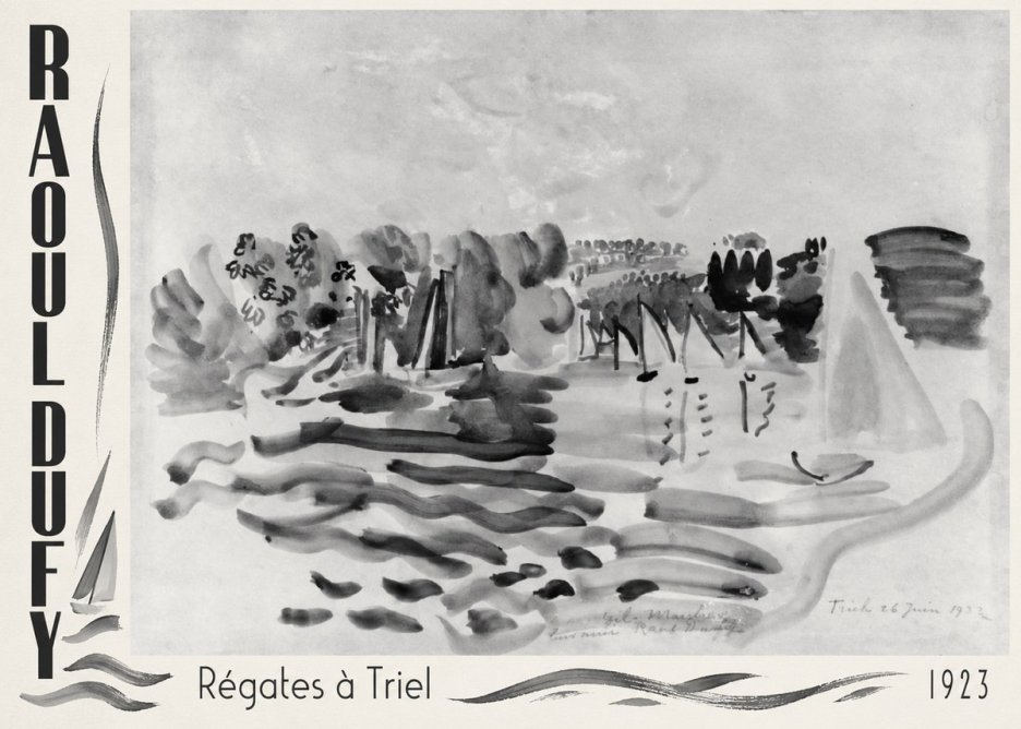Raoul Dufy Régates À Triel No2 - Póster