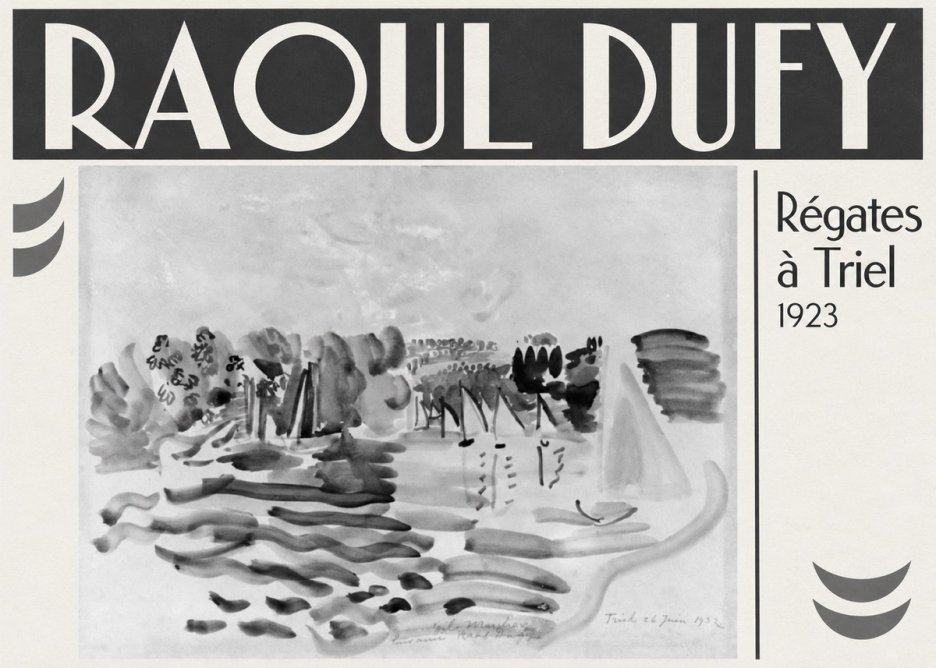 Raoul Dufy Régates À Triel No3 - Póster