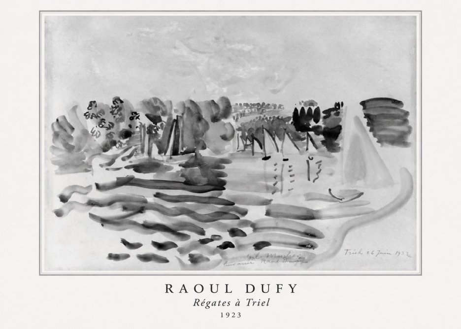 Raoul Dufy Régates À Triel No5 - Póster